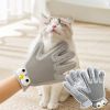 2 In 1 Pet Grooming Gloves For Dogs And Cats, Pet Fur Remover Gloves, Grooming Brush For Shedding, Massage, Hair Remover Mitt, Fur Cleaner For Couch