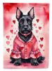 Scottish Terrier My Valentine Garden Flag Mailbox Flag Decorative Yard Flag Banner Outside Patio Artwork Yard Flower Beds, Garden Size, Multicolor