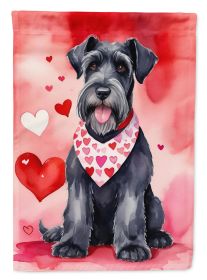 Giant Schnauzer My Valentine Garden Flag Mailbox Flag Decorative Yard Flag Banner Outside Patio Artwork Yard Flower Beds, Garden Size, Multicolor