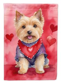 Norwich Terrier My Valentine Garden Flag Mailbox Flag Decorative Yard Flag Banner Outside Patio Artwork Yard Flower Beds, Garden Size, Multicolor