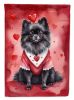 Pomeranian My Valentine Garden Flag Mailbox Flag Decorative Yard Flag Banner Outside Patio Artwork Yard Flower Beds, Garden Size, Multicolor