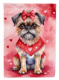 Brussels Griffon My Valentine Garden Flag Mailbox Flag Decorative Yard Flag Banner Outside Patio Artwork Yard Flower Beds, Garden Size, Multicolor