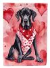 Great Dane My Valentine Garden Flag Mailbox Flag Decorative Yard Flag Banner Outside Patio Artwork Yard Flower Beds, Garden Size, Multicolor