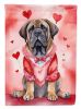 Mastiff My Valentine Garden Flag Mailbox Flag Decorative Yard Flag Banner Outside Patio Artwork Yard Flower Beds, Garden Size, Multicolor