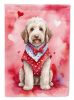 Labradoodle My Valentine Garden Flag Mailbox Flag Decorative Yard Flag Banner Outside Patio Artwork Yard Flower Beds, Garden Size, Multicolor