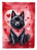 Schipperke My Valentine Garden Flag Mailbox Flag Decorative Yard Flag Banner Outside Patio Artwork Yard Flower Beds, Garden Size, Multicolor