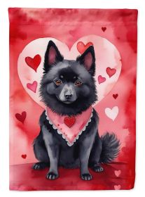 Schipperke My Valentine Garden Flag Mailbox Flag Decorative Yard Flag Banner Outside Patio Artwork Yard Flower Beds, Garden Size, Multicolor