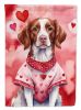 Brittany Spaniel My Valentine Garden Flag Mailbox Flag Decorative Yard Flag Banner Outside Patio Artwork Yard Flower Beds, Garden Size, Multicolor