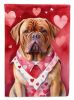 Dogue de Bordeaux My Valentine Garden Flag Mailbox Flag Decorative Yard Flag Banner Outside Patio Artwork Yard Flower Beds, Garden Size, Multicolor