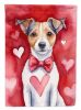 Jack Russell Terrier My Valentine Garden Flag Mailbox Flag Decorative Yard Flag Banner Outside Patio Artwork Yard Flower Beds, Garden Size, Multicolor