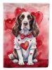 English Springer Spaniel My Valentine Garden Flag Mailbox Flag Decorative Yard Flag Banner Outside Patio Artwork Yard Flower Beds, Garden Size