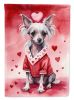 Chinese Crested My Valentine Garden Flag Mailbox Flag Decorative Yard Flag Banner Outside Patio Artwork Yard Flower Beds, Garden Size, Multicolor