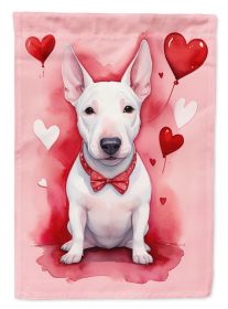 English Bull Terrier My Valentine Garden Flag Mailbox Flag Decorative Yard Flag Banner Outside Patio Artwork Yard Flower Beds, Garden Size, Multicolor