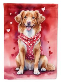 Nova Scotia Duck Tolling Retriever My Valentine Garden Flag Mailbox Flag Decorative Yard Flag Banner Outside Patio Artwork Yard Flower Beds