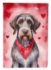 German Wirehaired Pointer My Valentine Garden Flag Mailbox Flag Decorative Yard Flag Banner Outside Patio Artwork Yard Flower Beds, Garden Size