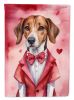 English Foxhound My Valentine Garden Flag Mailbox Flag Decorative Yard Flag Banner Outside Patio Artwork Yard Flower Beds, Garden Size, Multicolor