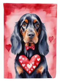 Gordon Setter My Valentine Garden Flag Mailbox Flag Decorative Yard Flag Banner Outside Patio Artwork Yard Flower Beds, Garden Size, Multicolor