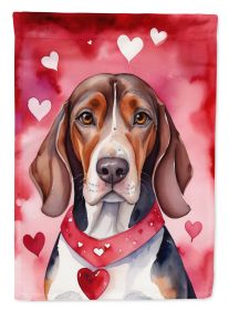 American English Coonhound My Valentine Garden Flag Mailbox Flag Decorative Yard Flag Banner Outside Patio Artwork Yard Flower Beds, Garden Size