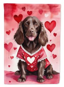 Boykin Spaniel My Valentine Garden Flag Mailbox Flag Decorative Yard Flag Banner Outside Patio Artwork Yard Flower Beds, Garden Size, Multicolor