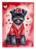 Affenpinscher My Valentine Garden Flag Mailbox Flag Decorative Yard Flag Banner Outside Patio Artwork Yard Flower Beds, Garden Size, Multicolor