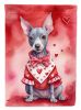 American Hairless Terrier My Valentine Garden Flag Mailbox Flag Decorative Yard Flag Banner Outside Patio Artwork Yard Flower Beds, Garden Size