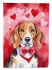 American Foxhound My Valentine Garden Flag Mailbox Flag Decorative Yard Flag Banner Outside Patio Artwork Yard Flower Beds, Garden Size, Multicolor