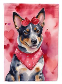 Australian Cattle Dog My Valentine Garden Flag Mailbox Flag Decorative Yard Flag Banner Outside Patio Artwork Yard Flower Beds, Garden Size