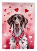 German Shorthaired Pointer My Valentine Garden Flag Mailbox Flag Decorative Yard Flag Banner Outside Patio Artwork Yard Flower Beds, Garden Size