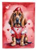 Bloodhound My Valentine Garden Flag Mailbox Flag Decorative Yard Flag Banner Outside Patio Artwork Yard Flower Beds, Garden Size, Multicolor