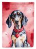 Bluetick Coonhound My Valentine Garden Flag Mailbox Flag Decorative Yard Flag Banner Outside Patio Artwork Yard Flower Beds, Garden Size, Multicolor