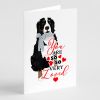 Bernese Mountain Dog #3 so Loved Greeting Cards Pack of 8 Blank Cards with Envelopes Whimsical A7 Size 5x7 Blank Note Cards