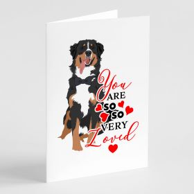 Bernese Mountain Dog #1 so Loved Greeting Cards Pack of 8 Blank Cards with Envelopes Whimsical A7 Size 5x7 Blank Note Cards