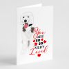 Doodle Silver and White #2 so Loved Greeting Cards Pack of 8 Blank Cards with Envelopes Whimsical A7 Size 5x7 Blank Note Cards