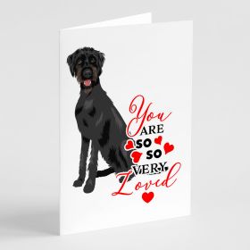 Doodle Black and Tan so Loved Greeting Cards Pack of 8 Blank Cards with Envelopes Whimsical A7 Size 5x7 Blank Note Cards