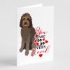 Doodle Tricolor #3 so Loved Greeting Cards Pack of 8 Blank Cards with Envelopes Whimsical A7 Size 5x7 Blank Note Cards