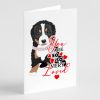 Bernese Mountain Dog Puppy #1 so Loved Greeting Cards Pack of 8 Blank Cards with Envelopes Whimsical A7 Size 5x7 Blank Note Cards