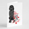 Doodle Black #3 so Loved Greeting Cards Pack of 8 Blank Cards with Envelopes Whimsical A7 Size 5x7 Blank Note Cards