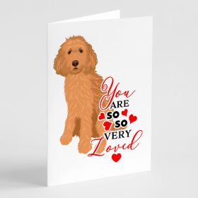 Doodle Red #1 so Loved Greeting Cards Pack of 8 Blank Cards with Envelopes Whimsical A7 Size 5x7 Blank Note Cards