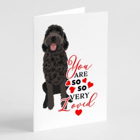 Doodle Black #1 so Loved Greeting Cards Pack of 8 Blank Cards with Envelopes Whimsical A7 Size 5x7 Blank Note Cards