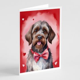 Wirehaired Pointing Griffon My Valentine Greeting Cards Pack of 8 Blank Cards with Envelopes Whimsical A7 Size 5x7 Blank Note Cards