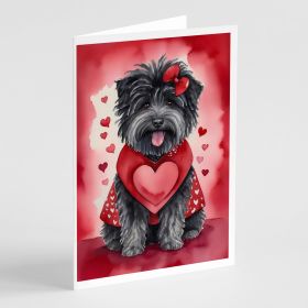 Puli My Valentine Greeting Cards Pack of 8 Blank Cards with Envelopes Whimsical A7 Size 5x7 Blank Note Cards