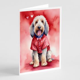 Otterhound My Valentine Greeting Cards Pack of 8 Blank Cards with Envelopes Whimsical A7 Size 5x7 Blank Note Cards