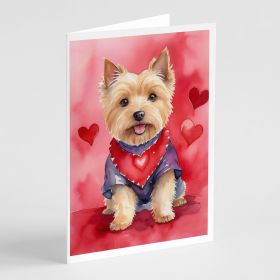 Norwich Terrier My Valentine Greeting Cards Pack of 8 Blank Cards with Envelopes Whimsical A7 Size 5x7 Blank Note Cards