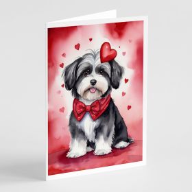 Havanese My Valentine Greeting Cards Pack of 8 Blank Cards with Envelopes Whimsical A7 Size 5x7 Blank Note Cards