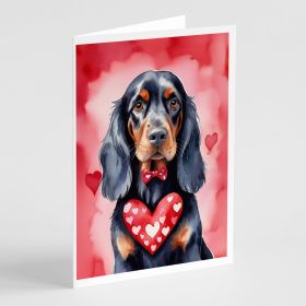 Gordon Setter My Valentine Greeting Cards Pack of 8 Blank Cards with Envelopes Whimsical A7 Size 5x7 Blank Note Cards