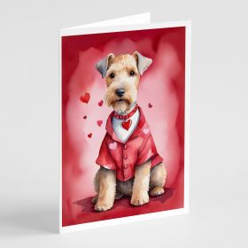 Lakeland Terrier My Valentine Greeting Cards Pack of 8 Blank Cards with Envelopes Whimsical A7 Size 5x7 Blank Note Cards