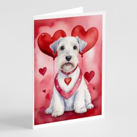 Sealyham Terrier My Valentine Greeting Cards Pack of 8 Blank Cards with Envelopes Whimsical A7 Size 5x7 Blank Note Cards