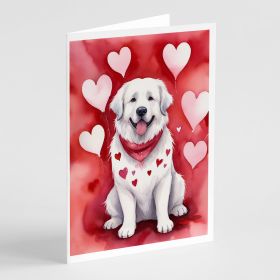 Great Pyrenees My Valentine Greeting Cards Pack of 8 Blank Cards with Envelopes Whimsical A7 Size 5x7 Blank Note Cards