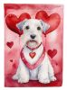 Sealyham Terrier My Valentine House Flag Large Porch Sleeve Pole Decorative Outside Yard Banner Artwork Wall Hanging, Polyester, House Size