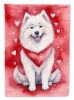 Samoyed My Valentine House Flag Large Porch Sleeve Pole Decorative Outside Yard Banner Artwork Wall Hanging, Polyester, House Size, Multicolor